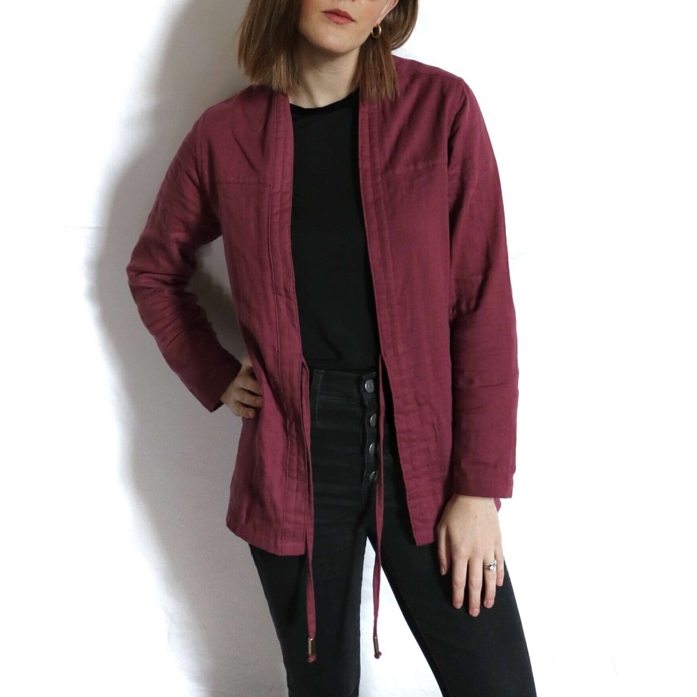 AKASHI-KAMA Kimono Jacket In Plum